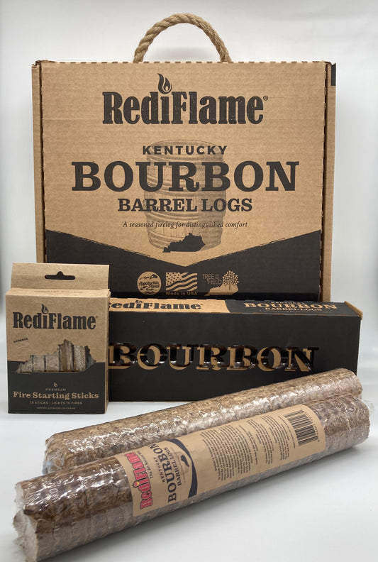 Kentucky Bourbon Barrel Log - Fire Kit