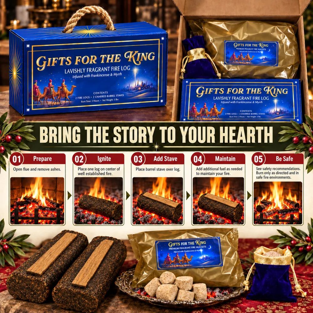 Gifts For The King  Frankincense and Myrrh Logs Full Kit Case